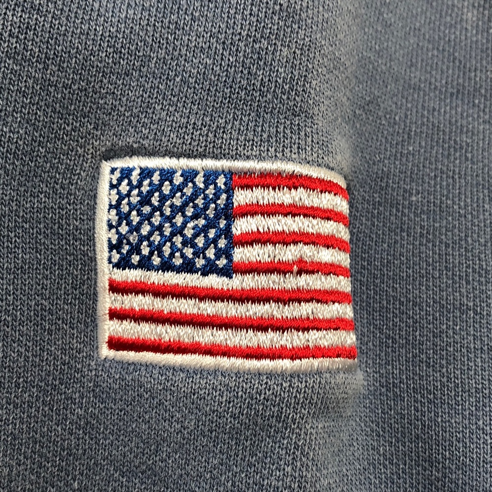 Vintage Felt Patch USA Sports Cropped Sweatshirt Women's Small Patriotic - Picture 3 of 8